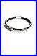 Andelique De Paris Womens Sterling Silver Enamel Black Hinge Bangle Bracelet 19g