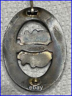 Antique Sterling Silver And Enamel Virginia Souvenir Pin