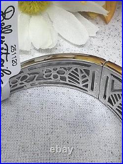 Belle Etoile Sterling Silver Hummingbird Mixed Color Enamel Medium Bracelet