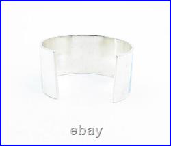 CAROLEE 925 Sterling Silver Enamel Geometric Pattern Cuff Bracelet BT2206
