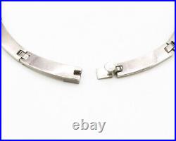 DESIGNER 925 Sterling Silver Vintage Enamel Pattern Collar Necklace NE3199