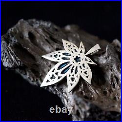 Gothic Weed Pendant Sterling Silver, Enamel, Inspired by Medieval Architecture