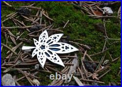 Gothic Weed Pendant Sterling Silver, Enamel, Inspired by Medieval Architecture