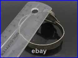 ISRAEL 925 Sterling Silver Vintage Enamel Art Hook Bangle Bracelet BT9307