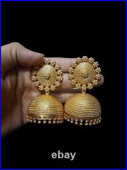 Laxmi Arts Sterling Silver Enamel Earrings Jhumka for girls