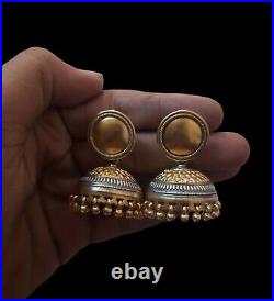 Laxmi Arts Sterling Silver Enamel Earrings Jhumka for girls