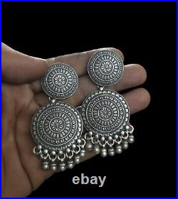 Laxmi Arts Sterling Silver Enamel Earrings Jhumka for girls