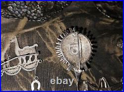 Lot antique vintage Signed sterling silver pins brooches