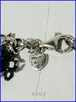 Rare Designer Hidalgo Sterling Silver Enamel Horse Charm Bracelet