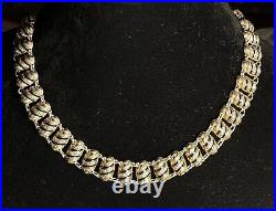 Rare Norway Enamel Gold Plated Sterling Silver Necklace. Signed by Hans Myhre