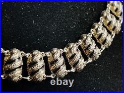 Rare Norway Enamel Gold Plated Sterling Silver Necklace. Signed by Hans Myhre