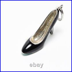 Rare Tiffany & Co 925 Sterling Silver Enamel High Heel Shoe Charm LOOK At Pics