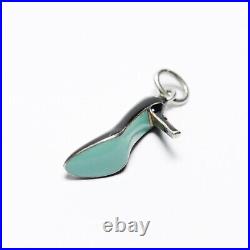 Rare Tiffany & Co 925 Sterling Silver Enamel High Heel Shoe Charm LOOK At Pics