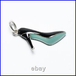 Rare Tiffany & Co 925 Sterling Silver Enamel High Heel Shoe Charm LOOK At Pics
