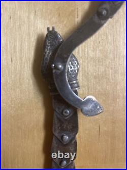 Rare Vintage Taxco Sterling Silver Enamel Snake Choker 16 Necklace