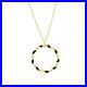 Sterling Silver, Black Enamel Twisted Necklace Gold Plated