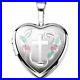 Sterling Silver Enamel Cross Heart Locket Gift for Women