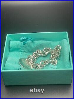 TIFFANY&CO. Sterling Silver 925 Enamel Shopping Bag Bracelet