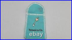 Tiffany & Co Mini Pink Sterling Silver Enamel Heart Key Charm Pendant