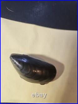 Tiffany co Extremely Rare Sterling Silver Enamel Mussel Shell Pill Box Italy