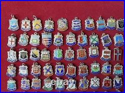 Travel Shield Silver Enamel Souvenir Place Name Charms 100