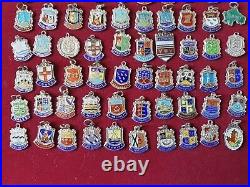 Travel Shield Silver Enamel Souvenir Place Name Charms 100