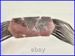 Turkish Sterling Silver 925 Anatoli Foxtail Chain Enamel Slide Bracelet