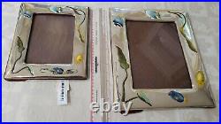 Two Sterling Silver Enamel Frames, ex-Christie's, 13 1/4 x 11 and 10 x 8 1/4