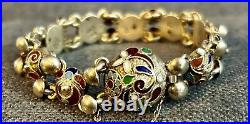 VTG Empire Russian Sterling Silver 84 Jewelry Bracelet Enamel 29.1 GRAMS MARKED