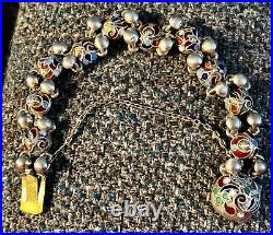 VTG Empire Russian Sterling Silver 84 Jewelry Bracelet Enamel 29.1 GRAMS MARKED