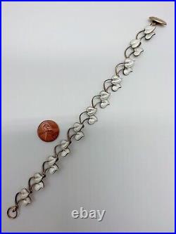 VTG Volmer Bahner Denmark Sterling Silver Enamel Bracelet 17.7g #ybj