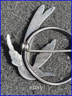 Vintage Denmark Sterling Silver Enamel 2 Birds Copenhagen AD DRAGSTED Brooch Pin