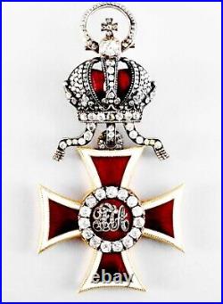 Vintage Reproduction Cubic Zircon 925 Sterling Silver Enamel Brooch For Him