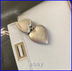 Vintage Sterling Silver Guilloche Enamel 3d Puffy Heart Charms